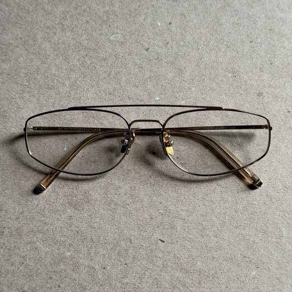 Retrosuperfuture Tema Optical Oro gold aviator eyeglasses - Picture 2 of 10